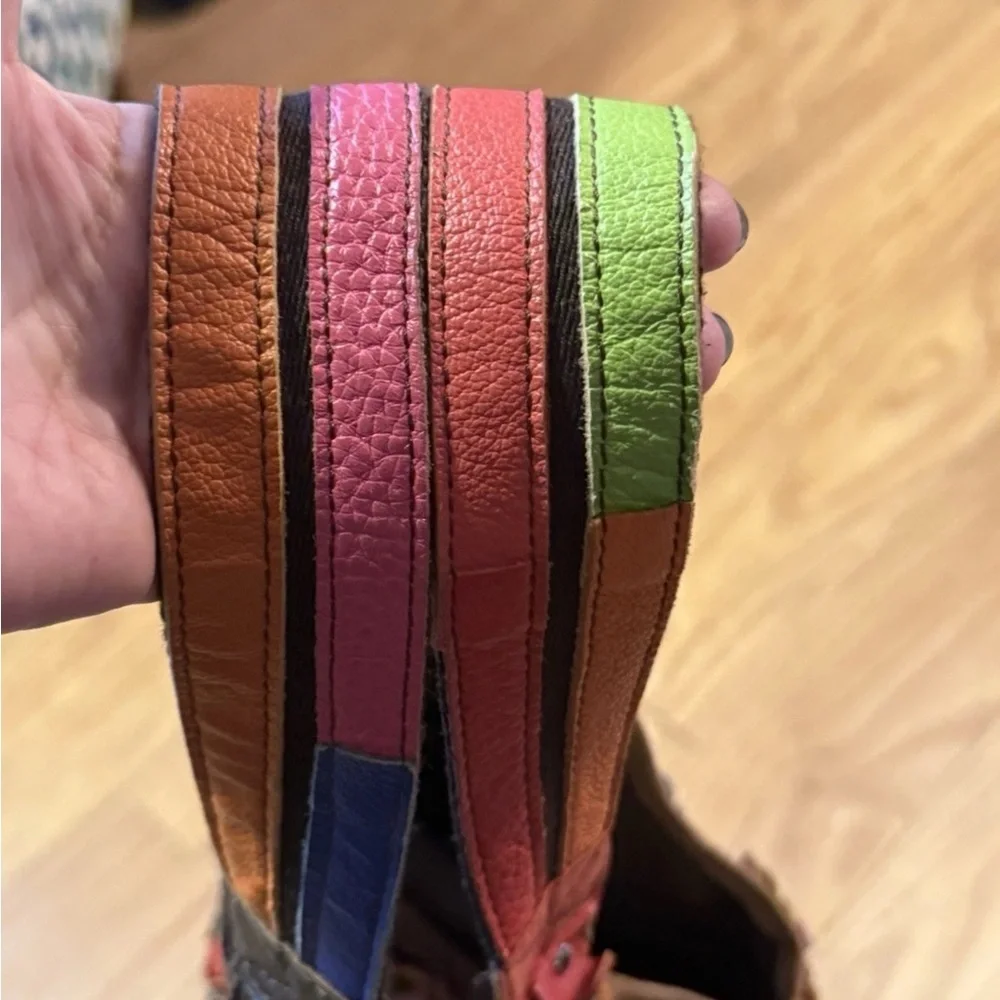 3D Multicolor Floral leather handbag